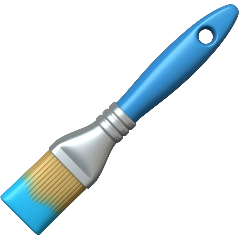 a blue paintbrush emoji