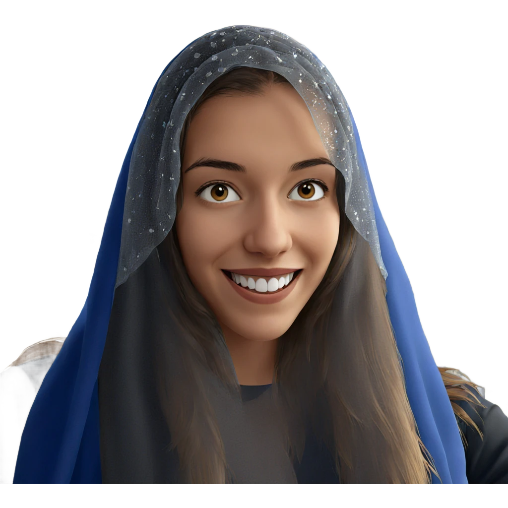 smiling woman in veil emoji