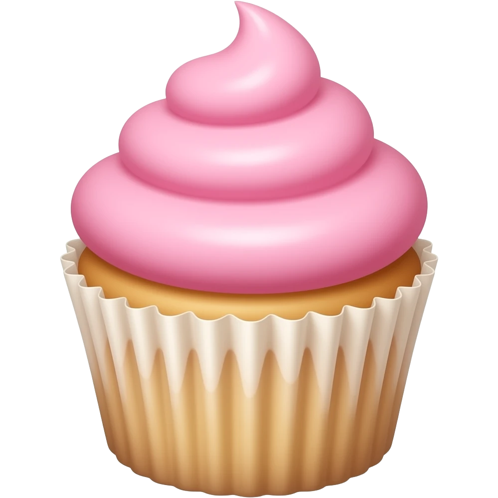 Cupcake with pink icing emoji