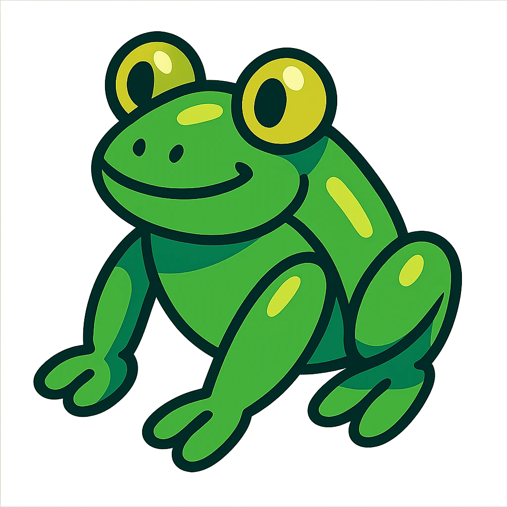 frog shaped like a balloon animal emoji