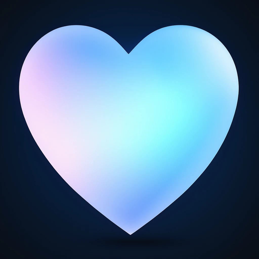 heart with a frosted glass effect emoji