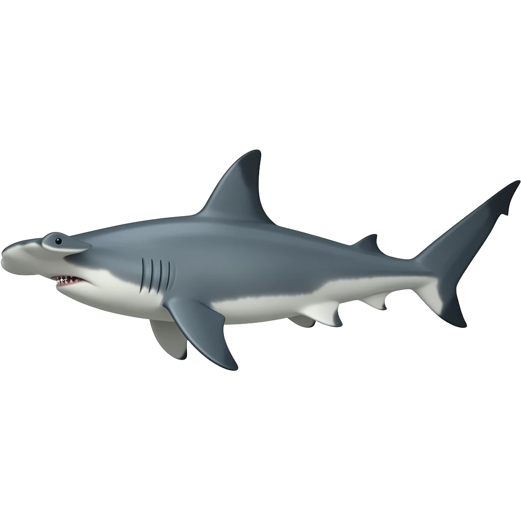 An aesthetic hammerhead shark emoji