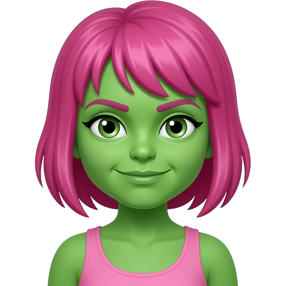 the hulk but instead of green man it’s a pink girl hulk emoji