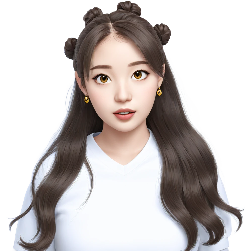 realistic girl with earrings emoji