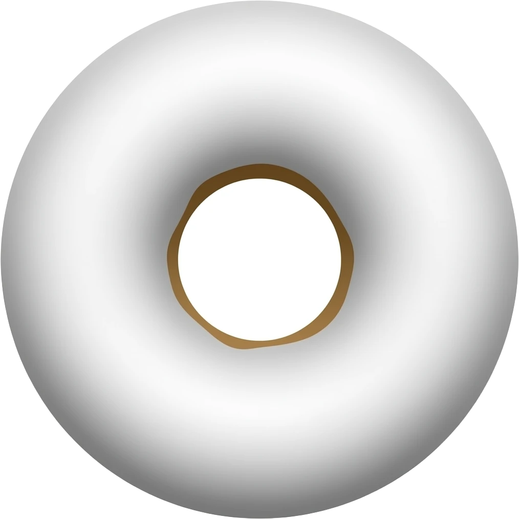 white plain donut emoji