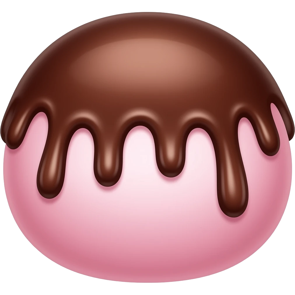 strawberry chocolate daifuku emoji