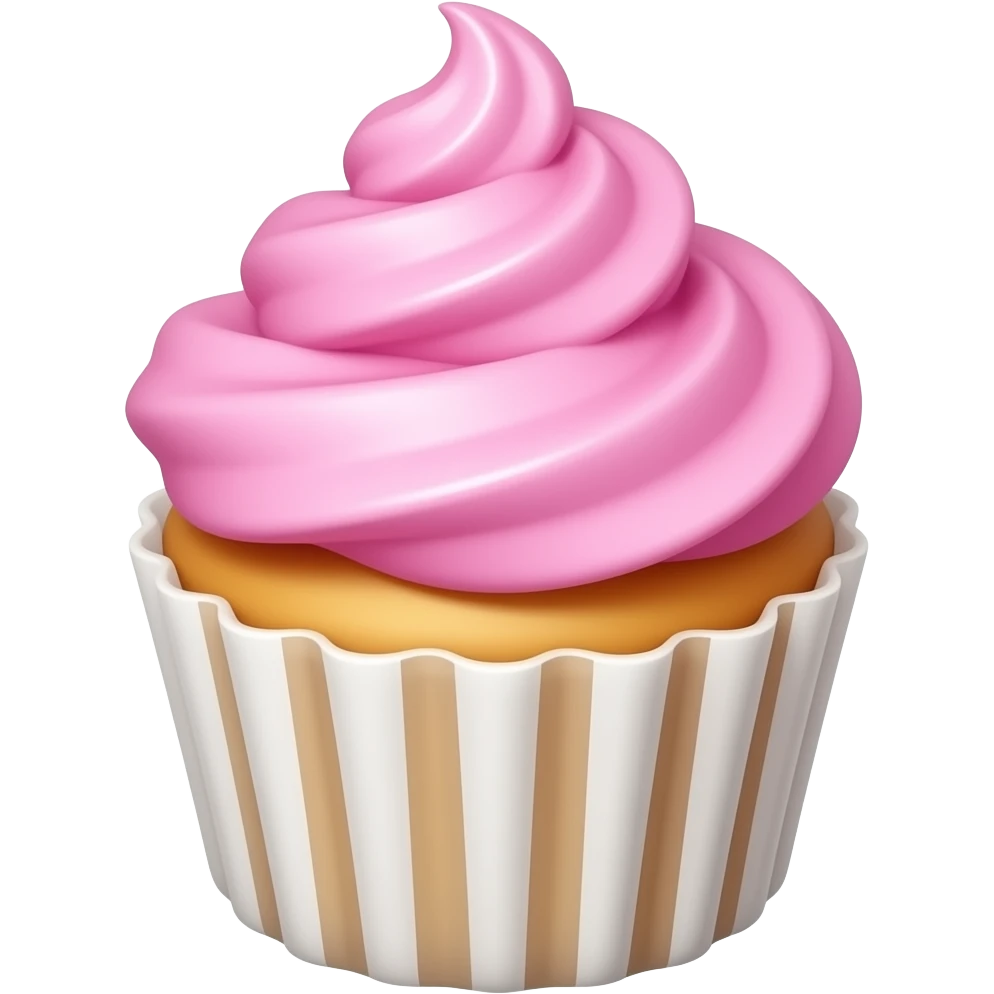 Cupcake with pink icing emoji