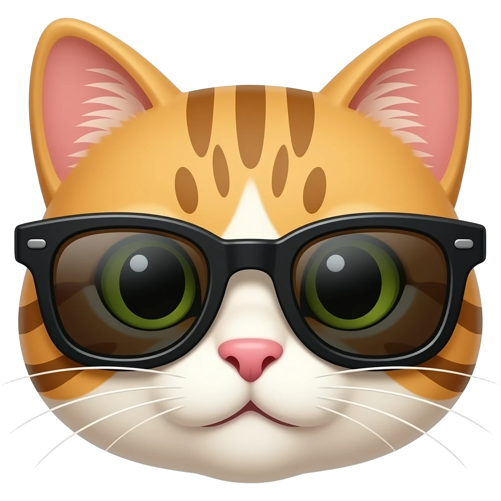 Cat wearing sunglasses emoji