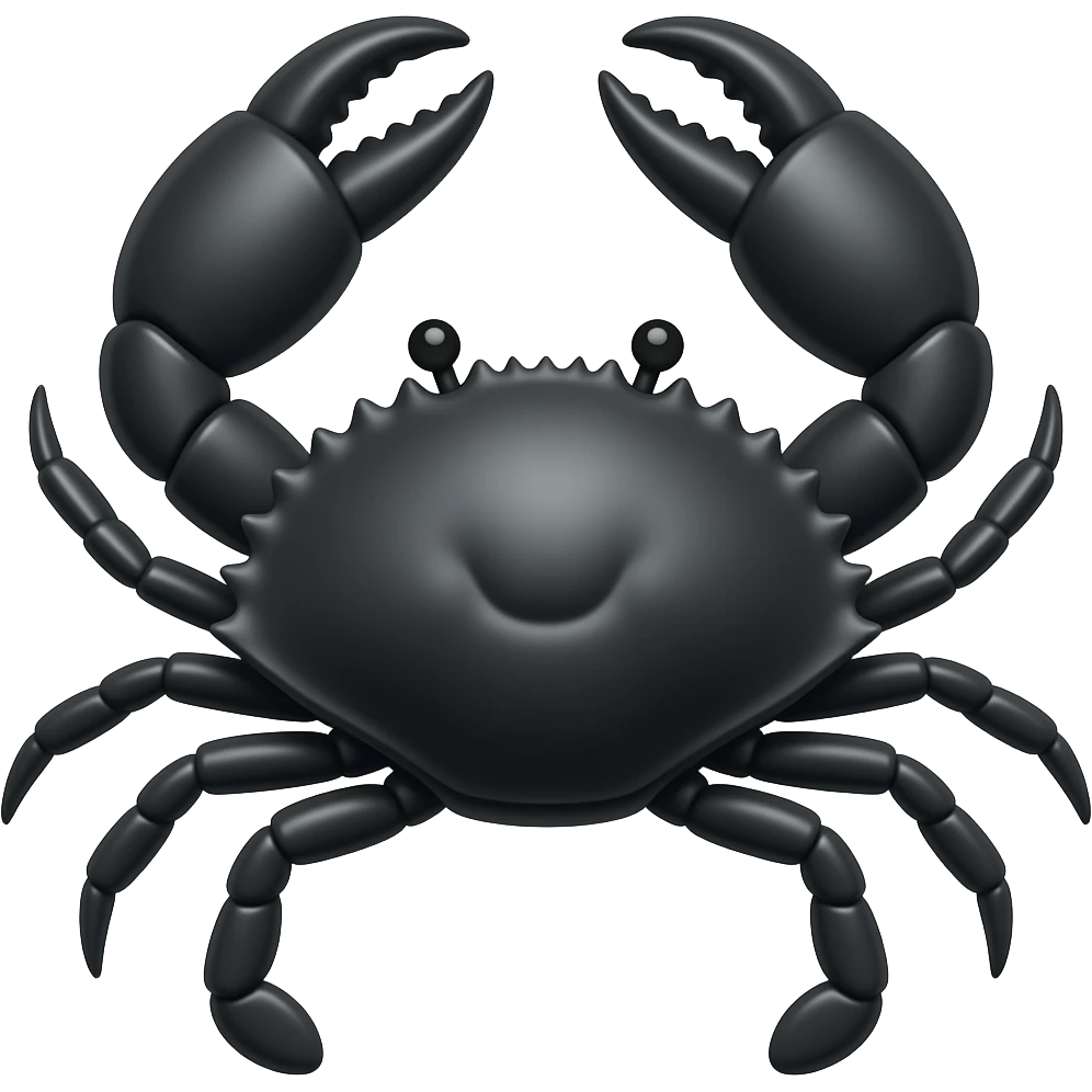 Crab black emoji