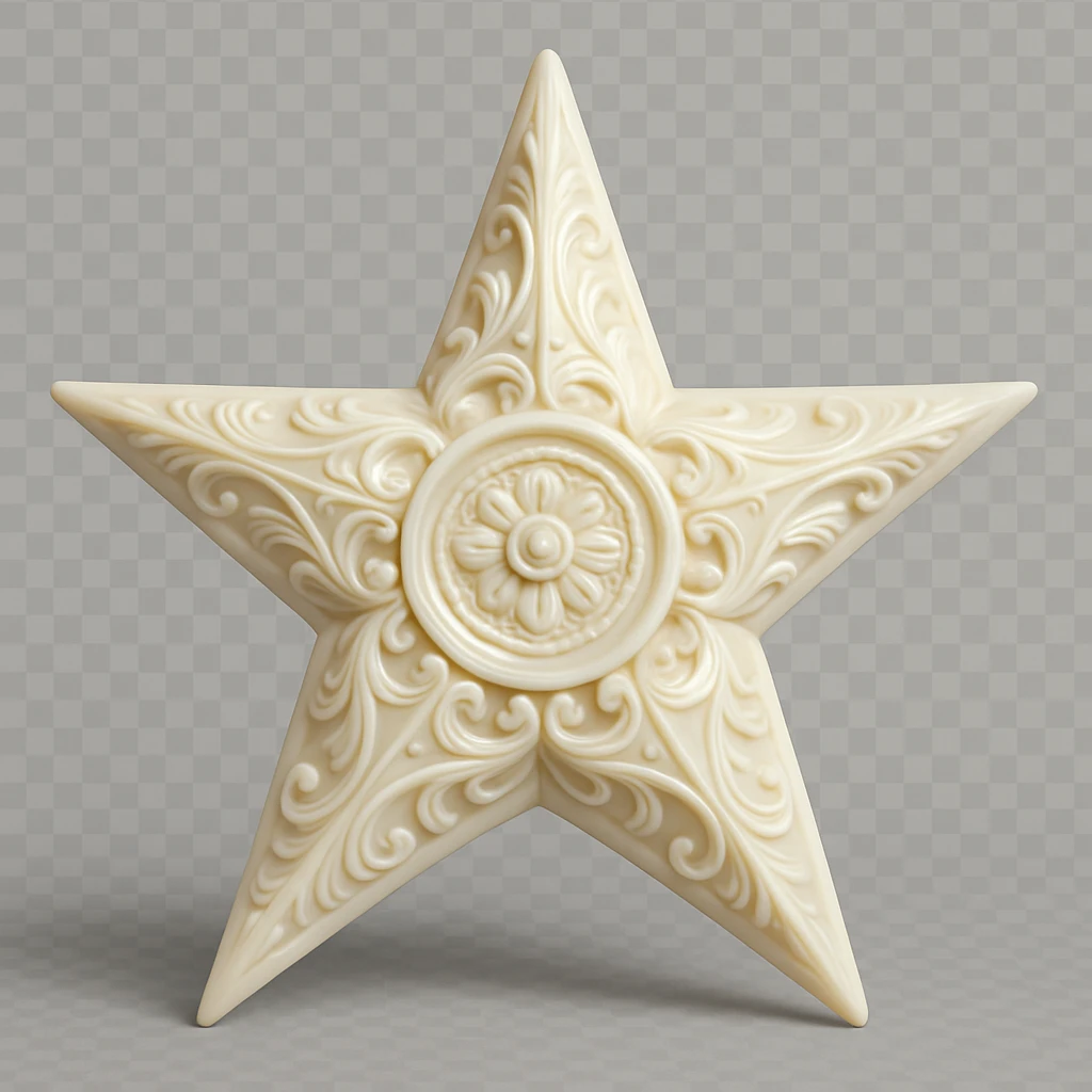 star carved from ivory emoji emoji