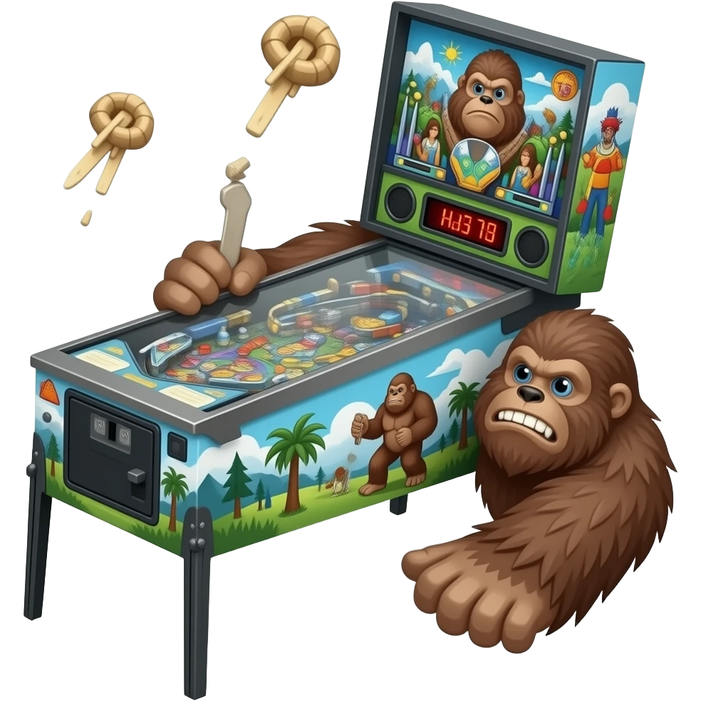 Bigfoot pinball tilt emoji