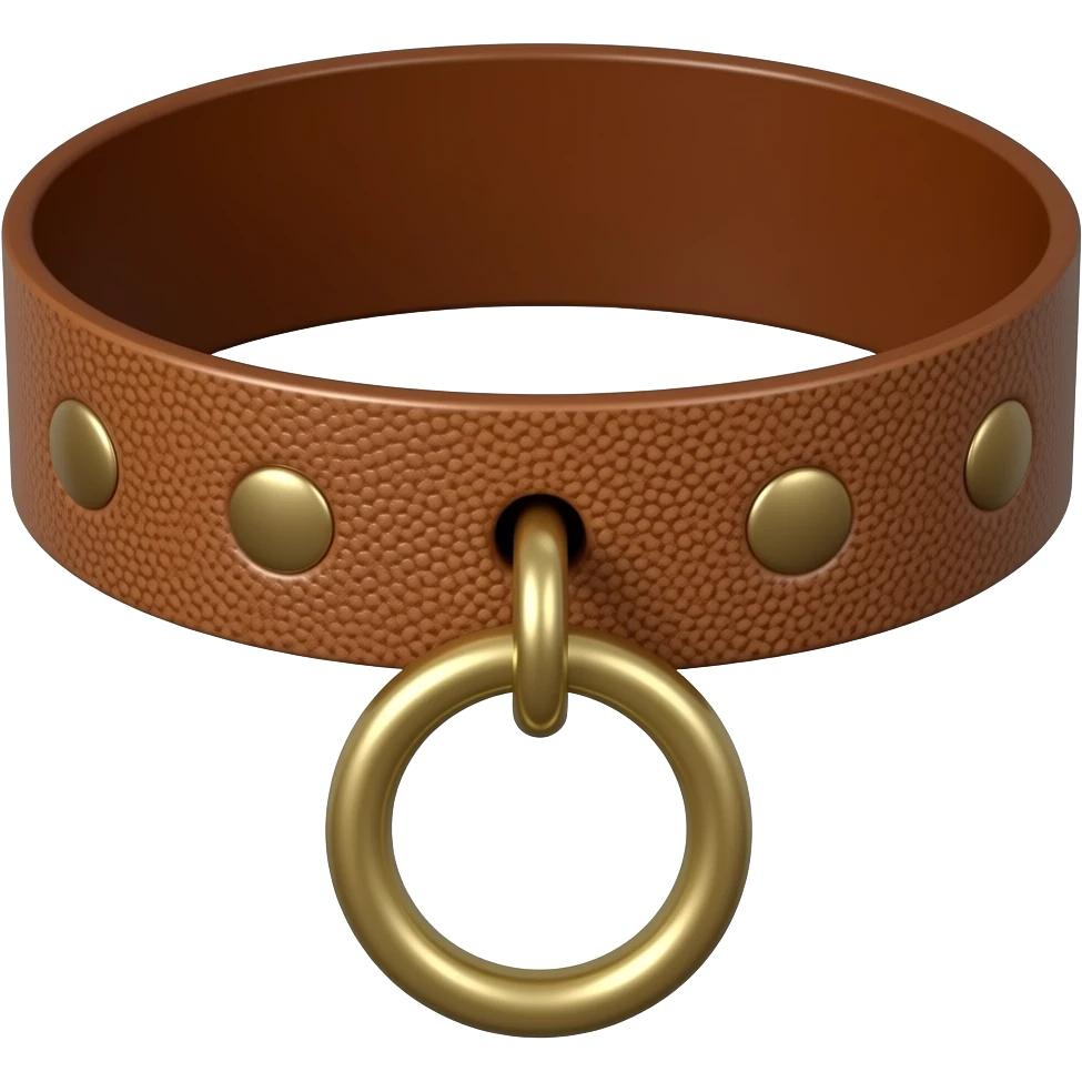 leather collar with ring emoji