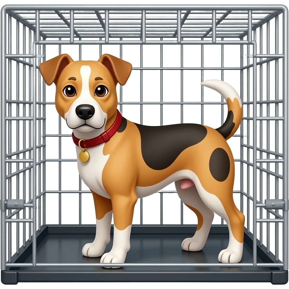 Dog in crate emoji