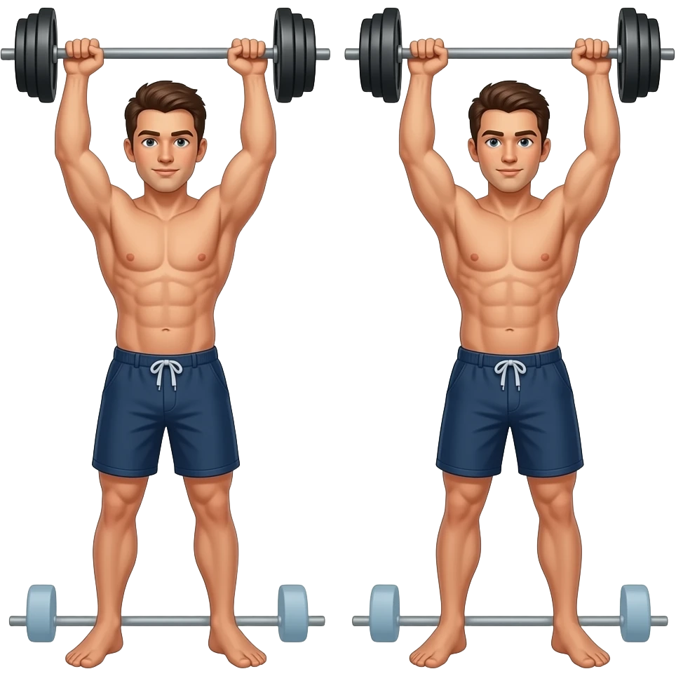 2 naked gay man full body workout emoji