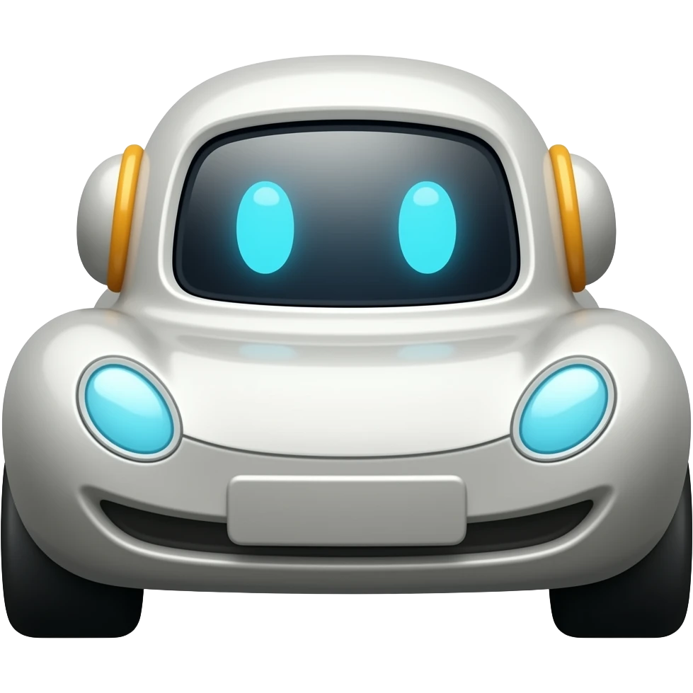 Cute robot car emoji