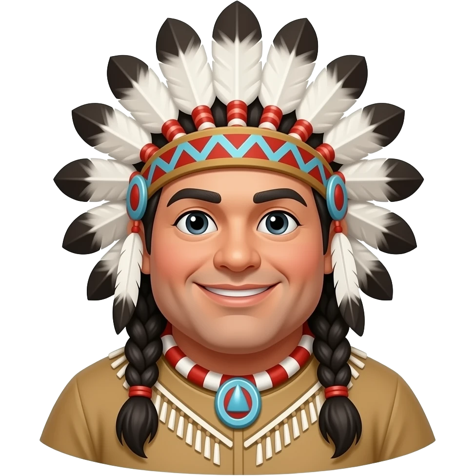 Fat native american grilling emoji