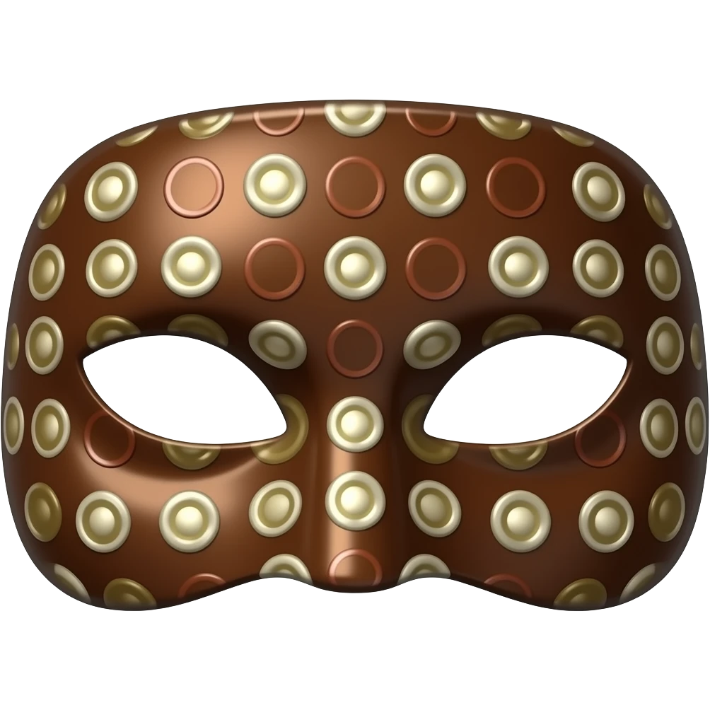 máscara led marrón emoji