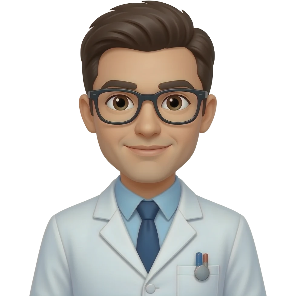 Biomedico com óculos emoji