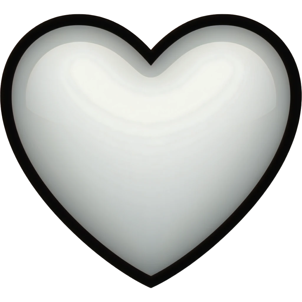 corazon, con contorno negro y lo demás que no tenga nada emoji