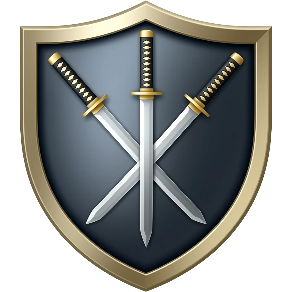 3 katanas blason emoji