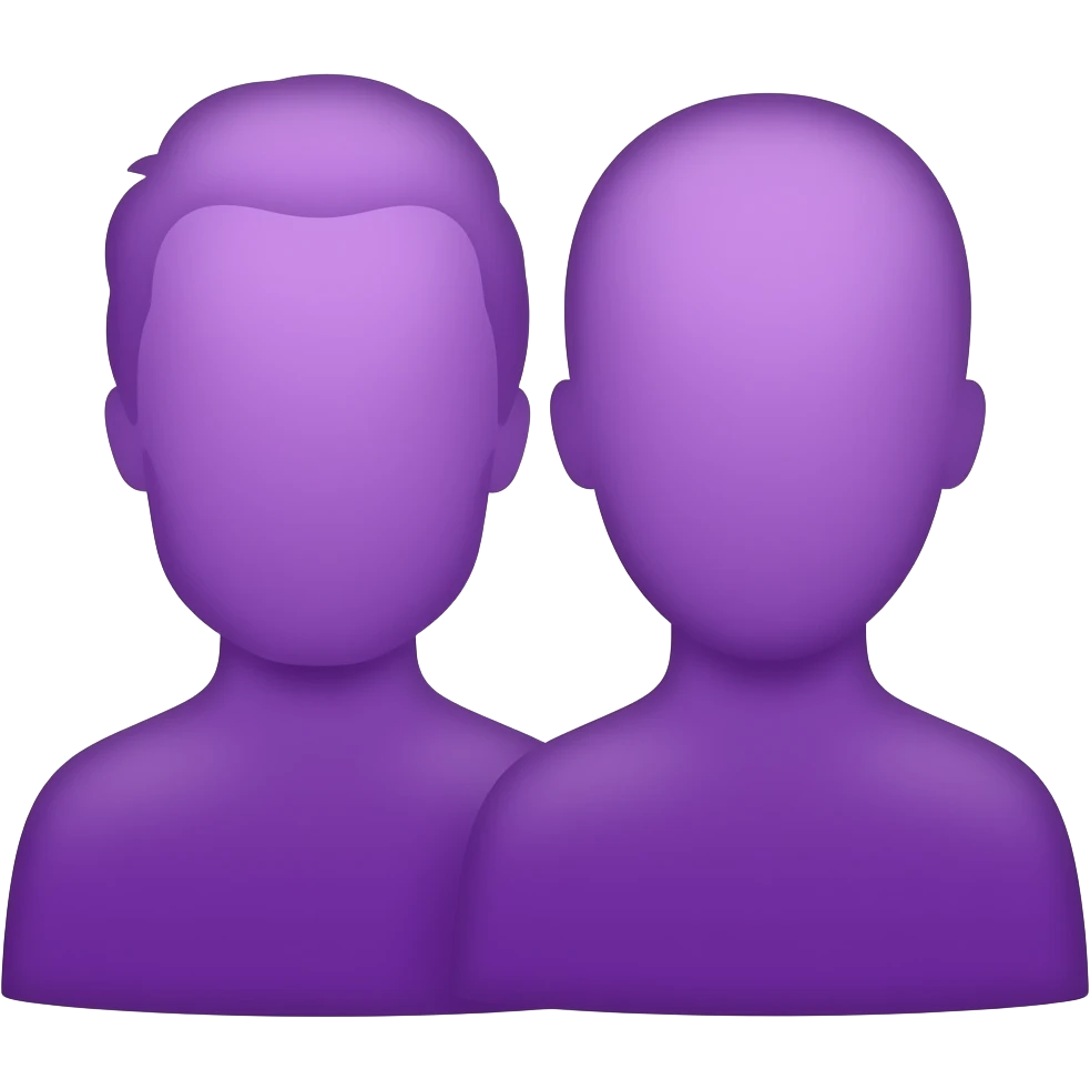 Purple two  humans silhouette emoji