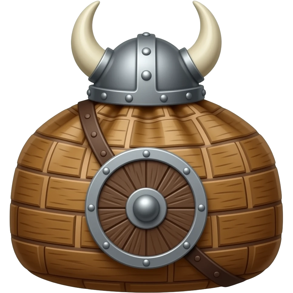 brown gold bag in a Viking style emoji