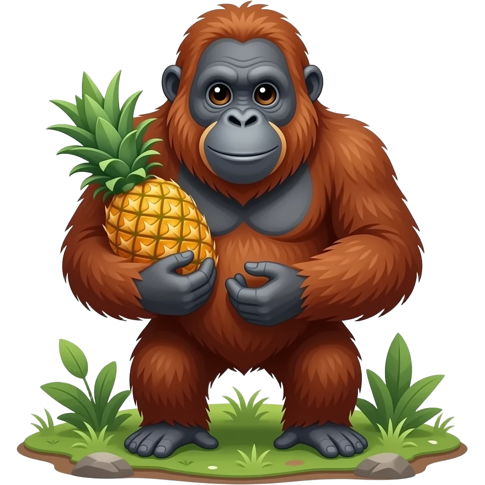 Orangutan pinapple emoji