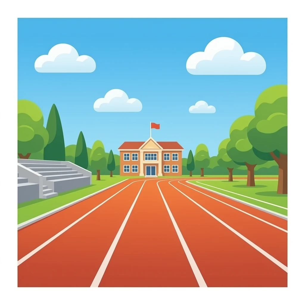 UNA PISTA DE UN COLEGIO emoji