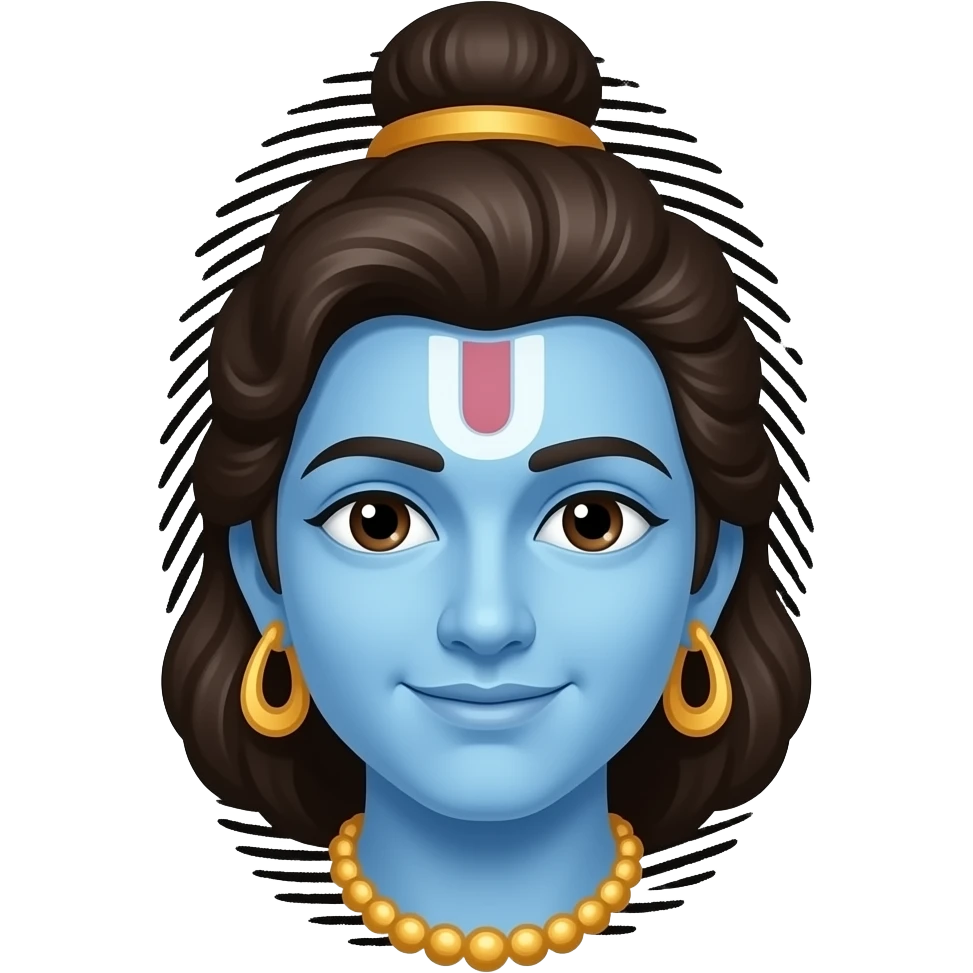 Krishna emoji for fingerprint emoji