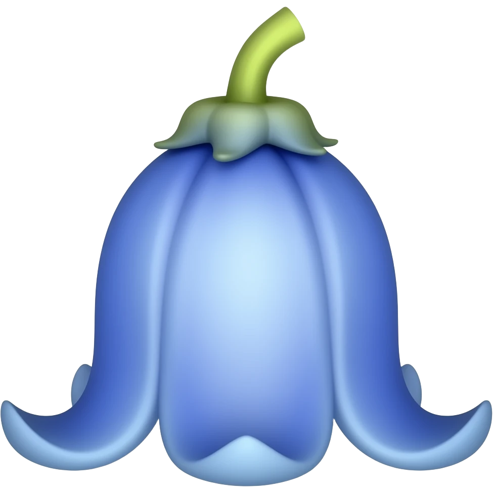 Hanging Bluebell flower lamp emoji