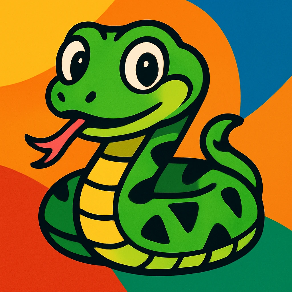 A viper emoji in Vibrant Toon style. emoji