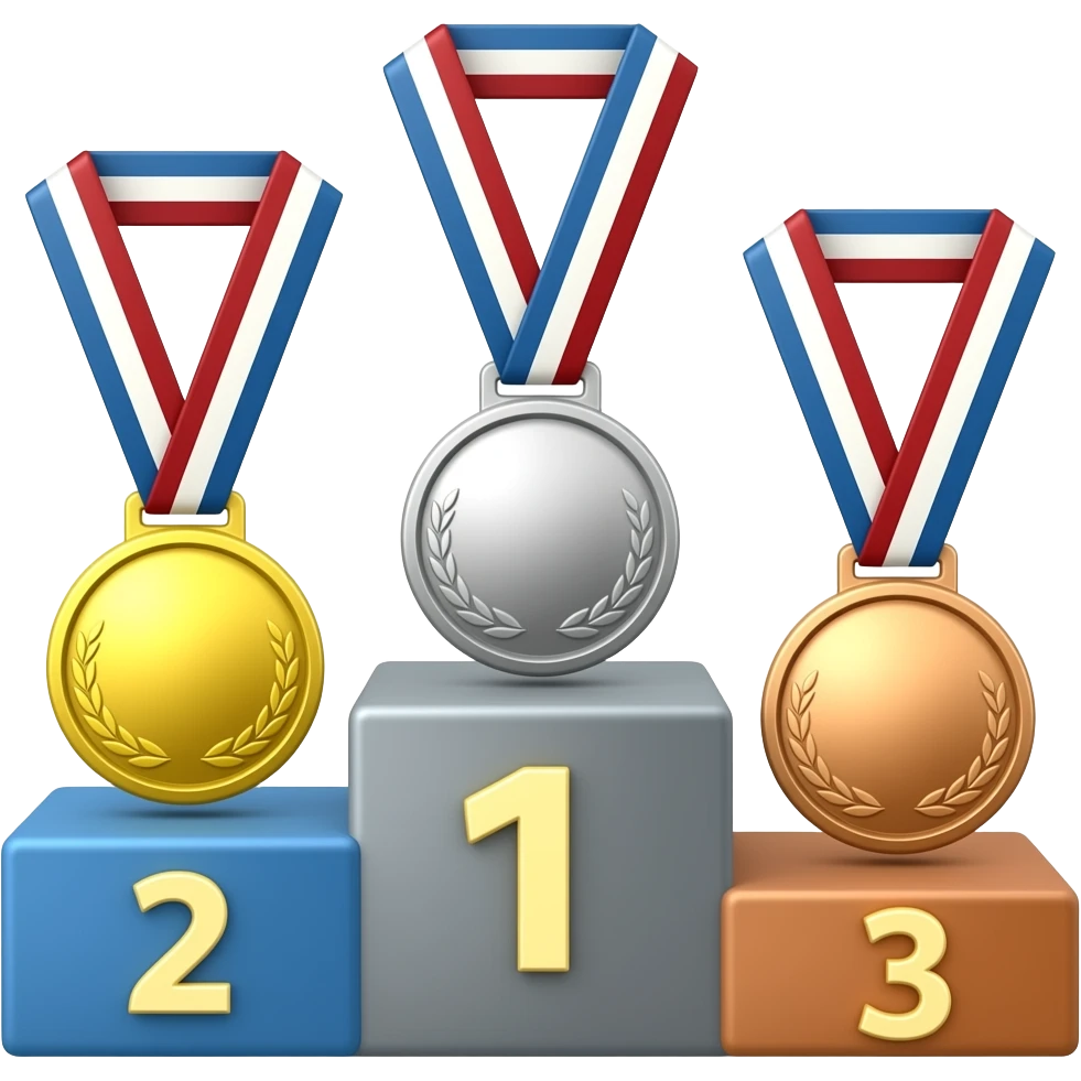 Podium ranking three rank places emoji emoji
