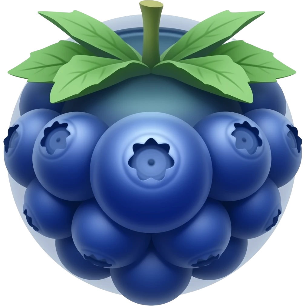 Blueberry and grapes combined  into one fruit emoji