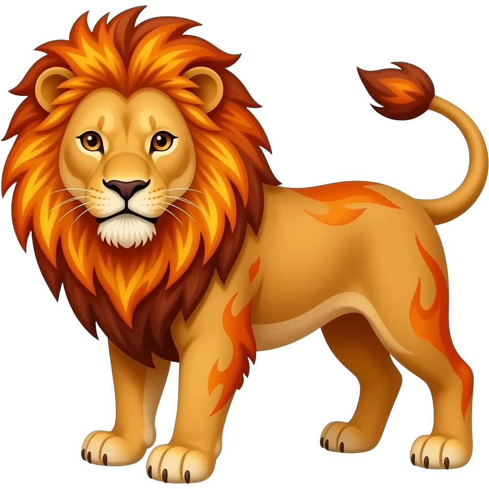 Fire Lion emoji