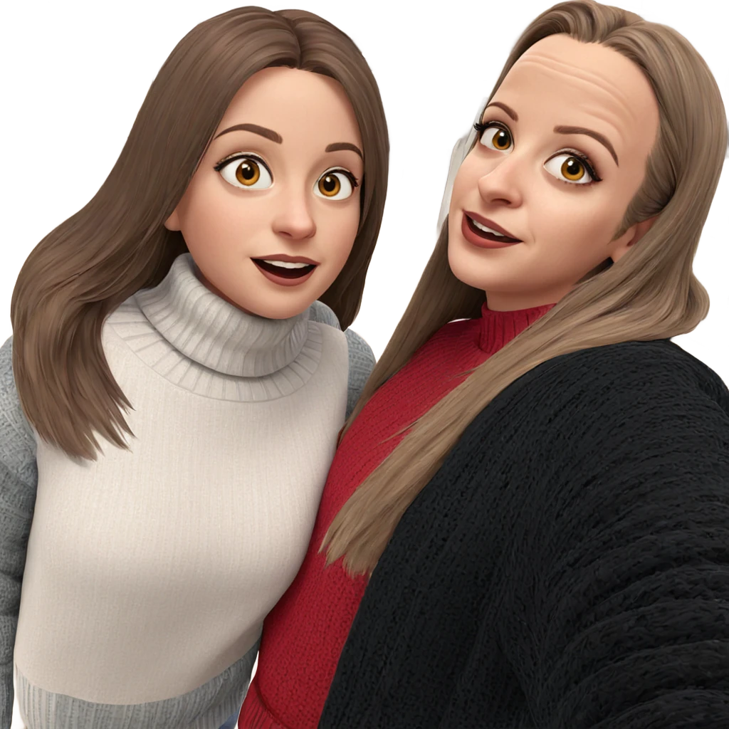 two girls in sweaters emoji