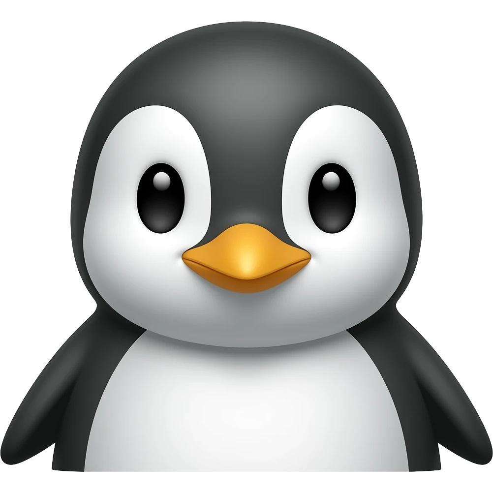 grey penguin head and shoulders emoji