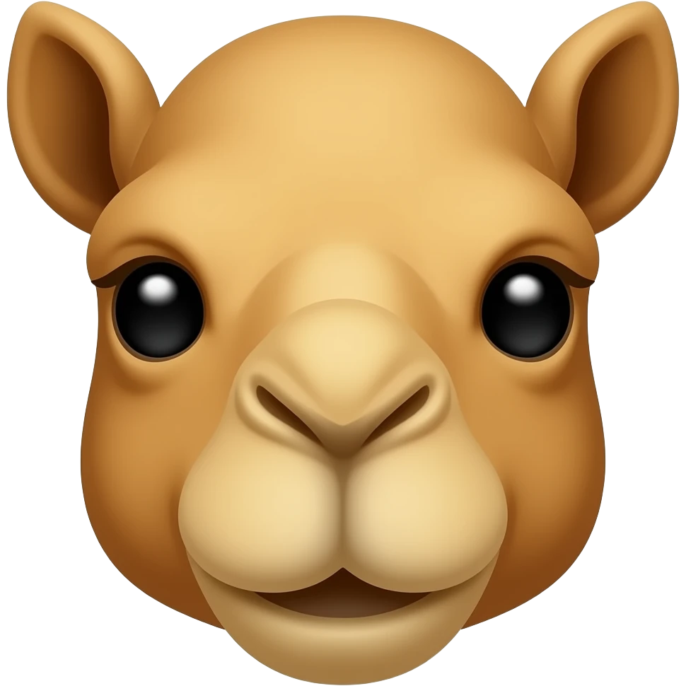 camel face with front view emoji