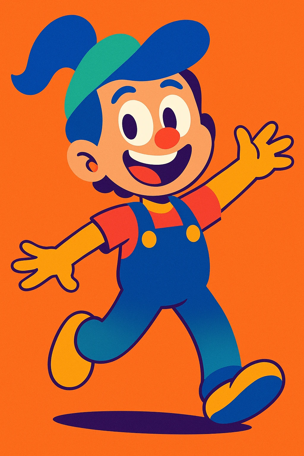 a character similar to the reference image, vibrant toon style, variation 4 emoji