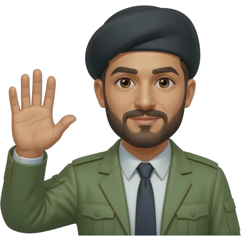 osama bin laden with one hand raised palm facing camera and text saying "I rate it 9/11" emoji