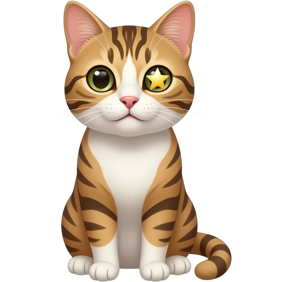 Gato com estrela no olho emoji