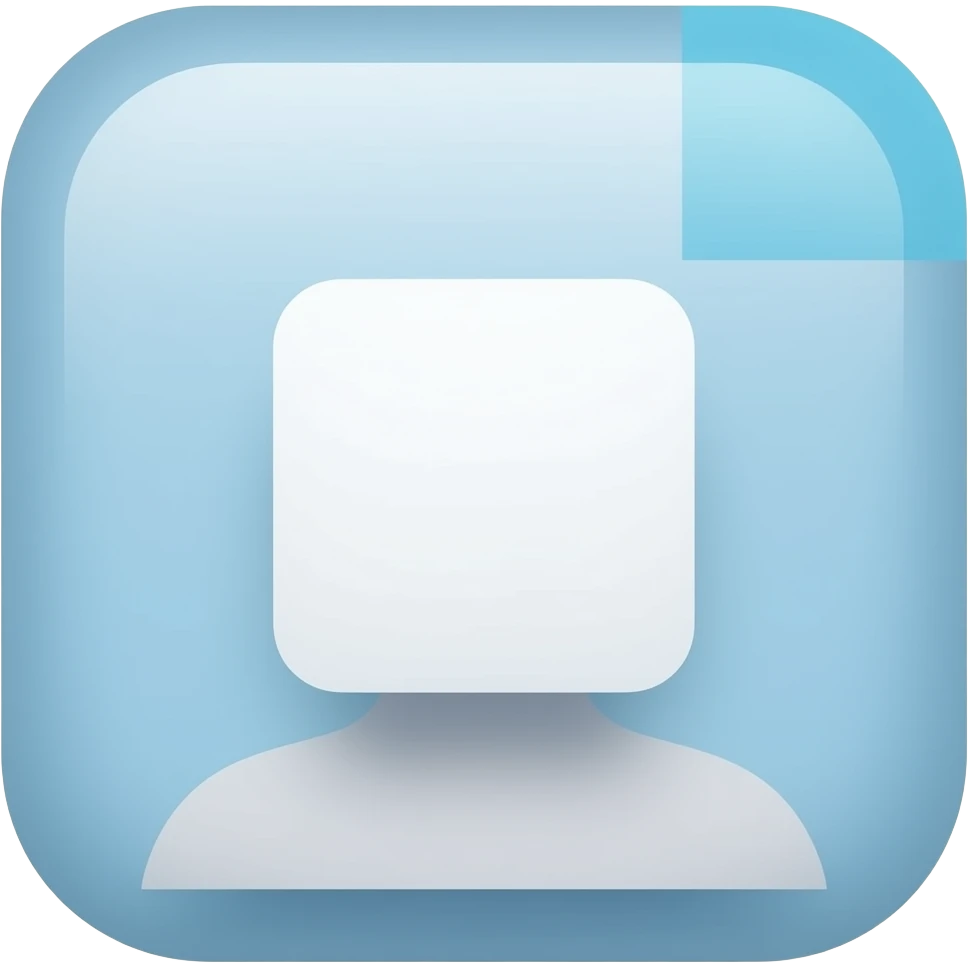 A Roblox Logo that has a white square in the middle but sideways a little bit and then a small blue square that is sideways too emoji