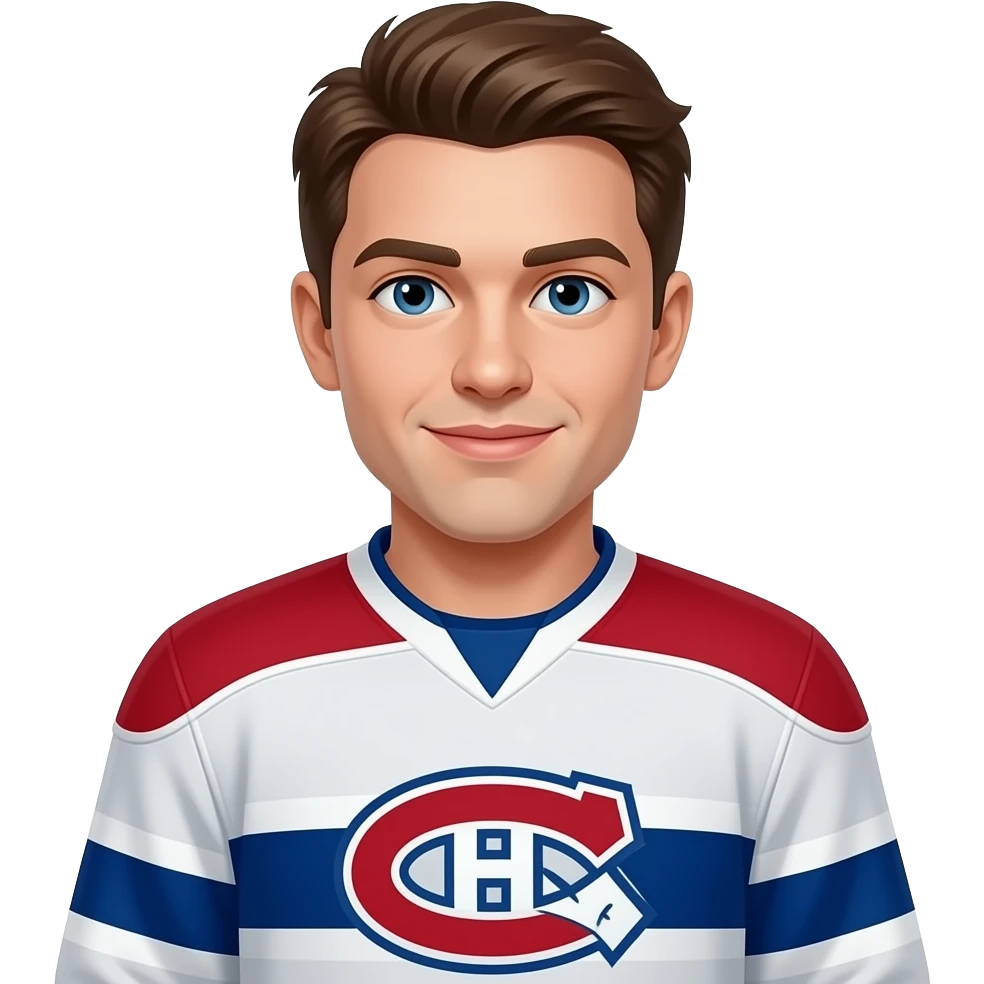 Put on the Montréal Hockey team's draft livery on to it emoji
