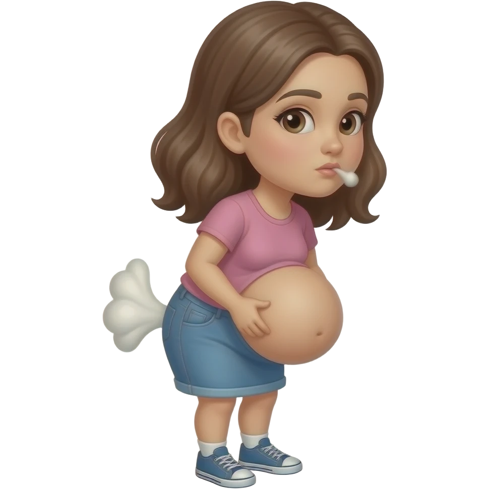 a women farting emoji