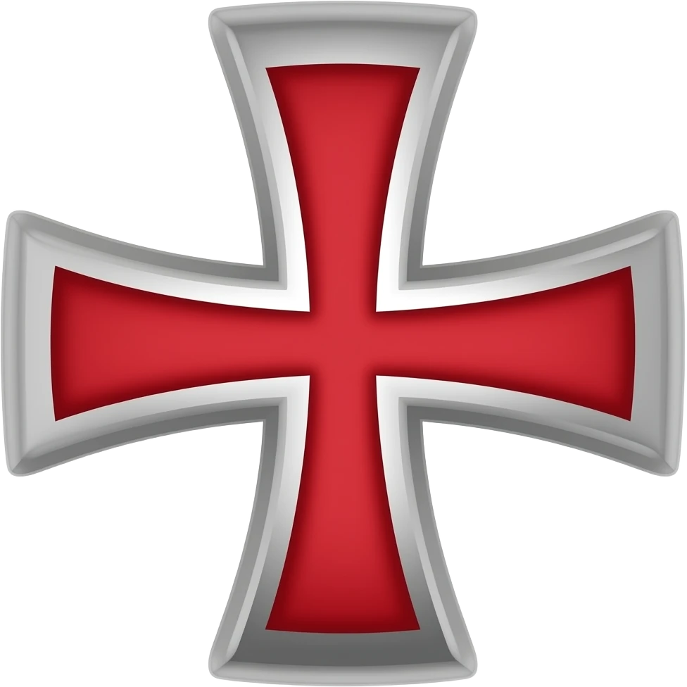 Red Knights Templar cross emoji