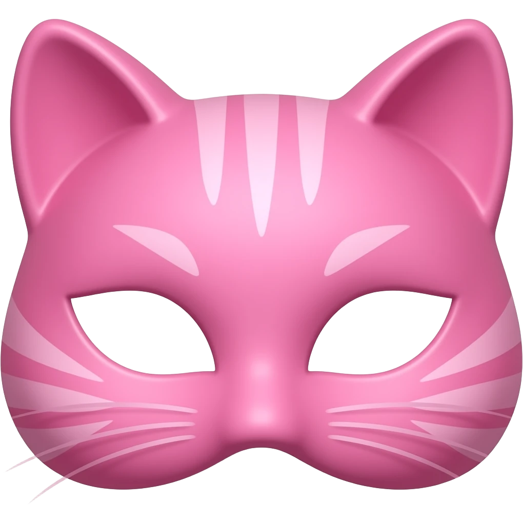 BDSM cat mask all pink emoji