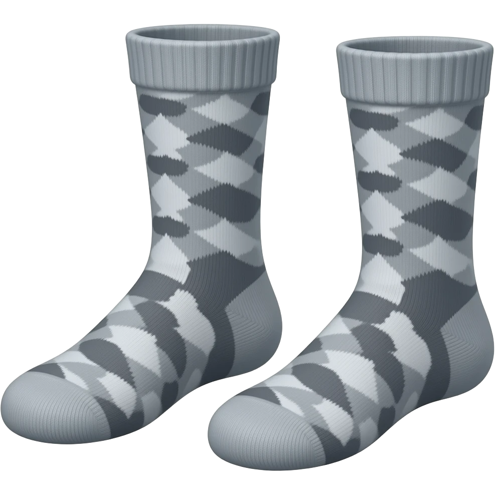 gray fine socks emoji