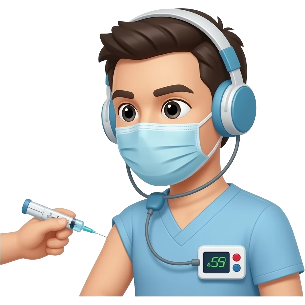 Ear, heart, temperature, and shot emoji