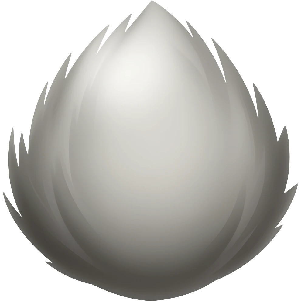 Gray rabbit tail emoji