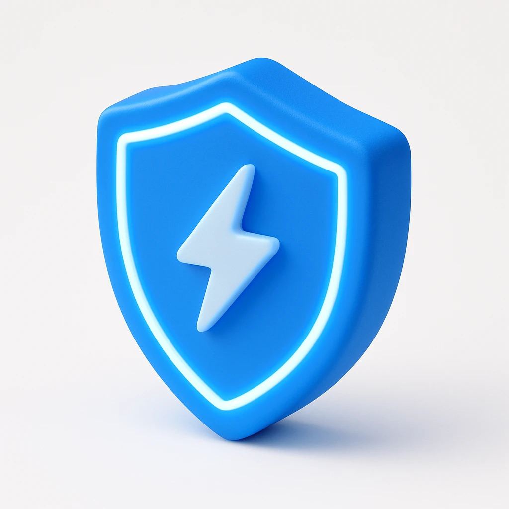 a futuristic energy shield emoji