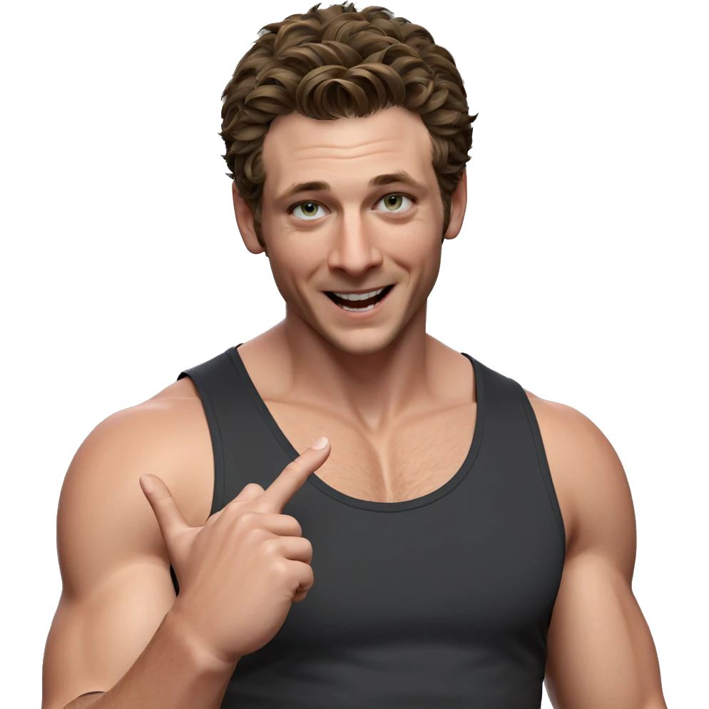 smiling boy in tank top emoji